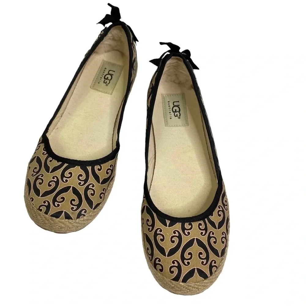 UGG Black and Tan Espadrilles
